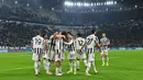 Meski musim ini disingkirkan Villareal pada babak 16 besar, Juventus merupakan salah satu tim dengan penampilan terbanyak di perempatfinal Liga Champions, yaitu 12 kali. Penampilan terakhirnya di partai delapan besar tersebut pada 2019 lalu ketika dikalahkan Ajax 2-3. (AFP/Isabella Bonotto)
