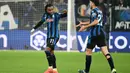 Atalanta berhasil memperkecil kekalahan usai Ademola Lookman berhasil melesakkan bola ke gawang Real Madrid di menit ke-65. (Alberto PIZZOLI/AFP)