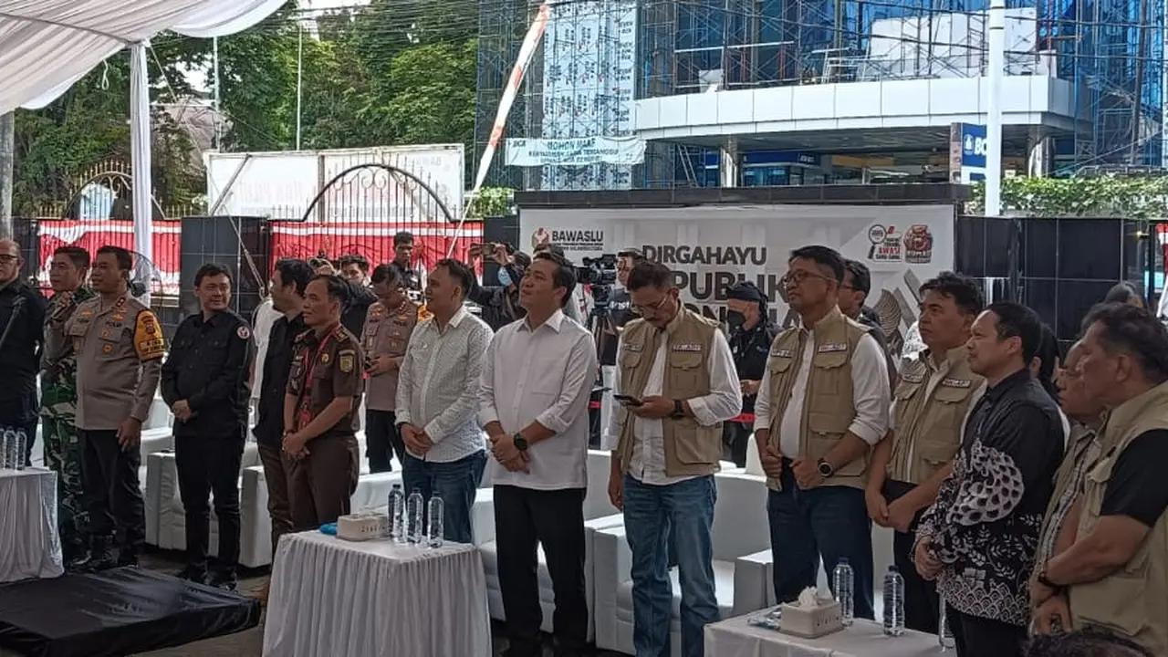 Apel Siaga Pengawasan Kampanye Pilkada 2024 di kanror Bawaslu Sulut pada, Rabu (25/9/2024).