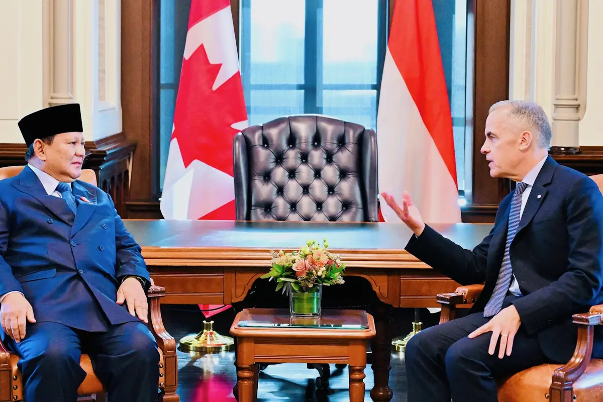 Presiden Prabowo Subianto mengadakan pertemuan tete-a-tete dengan Perdana Menteri atau PM Kanada Mark Carney.