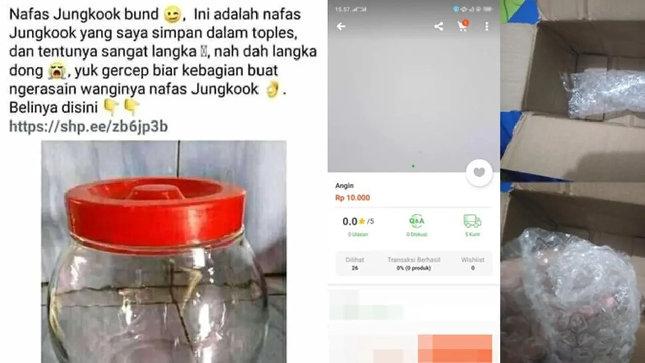 6 Jualan Napas dan Angin di Online Shop Ini Nyeleneh, Bikin Pembeli Mikir