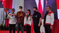 Menteri BUMN, Erick Thohir memberikan pengarahan kepada 2.686 Calon Pekerja Migran Indonesia (CPMI) di Cibubur, Senin (12/09/2022).