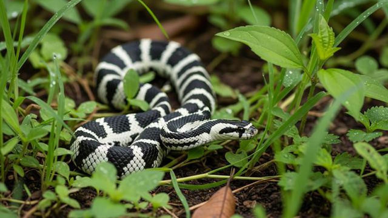 Tanda Keberadaan Anakan Ular Weling di Kebun dengan Rumput Rimbun