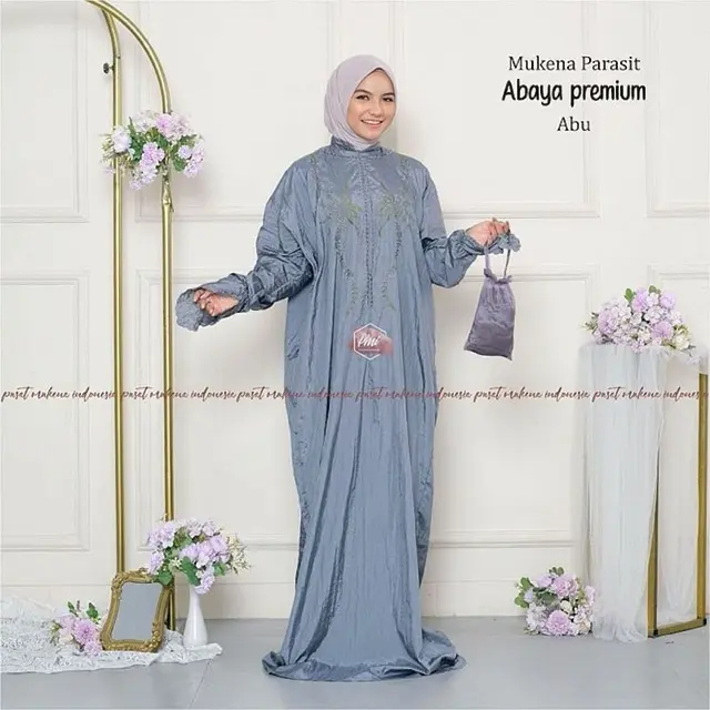 Pusat Mukena Indonesia, Mukena Parasut Abaya dengan Hiasan Bordir