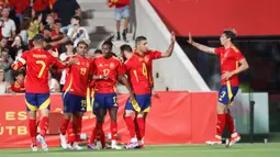 Menjamu Irlandia Utara, timnas Spanyol menang telak 5-1. (JAIME REINA/AFP)