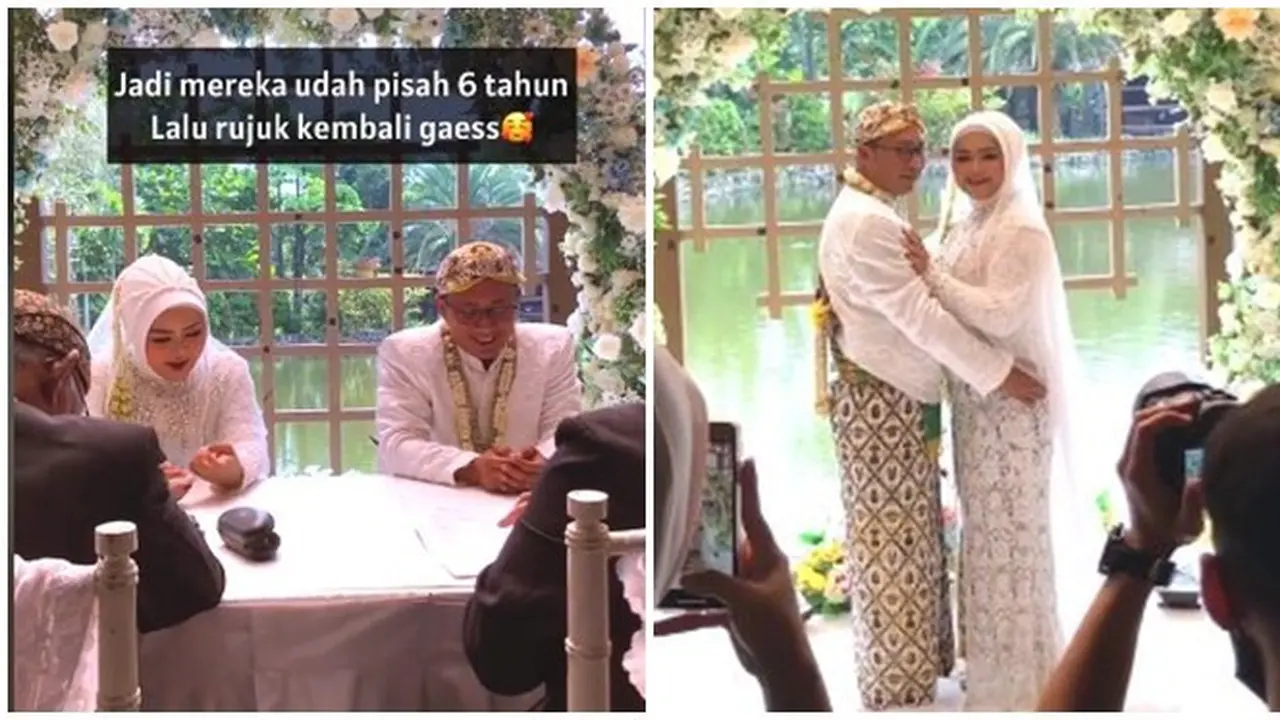 Viral Pasangan Ini Menikah Lagi Usai Cerai 6 Tahun Lalu, Sang Anak Turut Mendampingi
