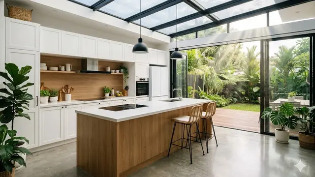 Dapur dengan Skylight Transparan