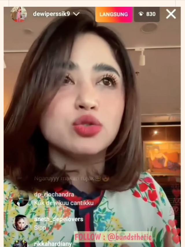 Siaran langsung Dewi Perssik di akun Instagram pribadinya. (Foto: Dok. Instagram @bundsthetic)
