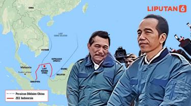 Banner Infografis Klaim Sepihak China di Laut Natuna