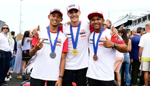 Veda Ega Pratama (kiri) dan Hakim Danish (kanan) saat masih mentas di Red Bull Rookies. (Istimewa)