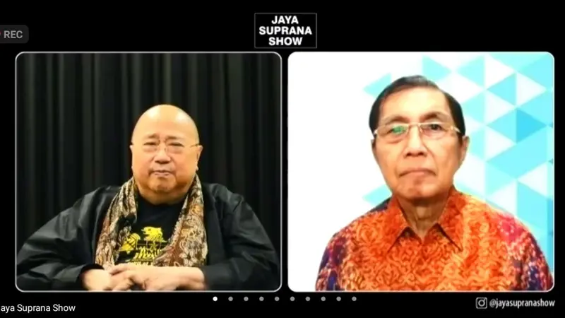 Mantan Direktur Jenderal Pajak Kemenkeu Hadi Poernomo dalam Jaya Suprana Show, Selasa (28/9/2021).