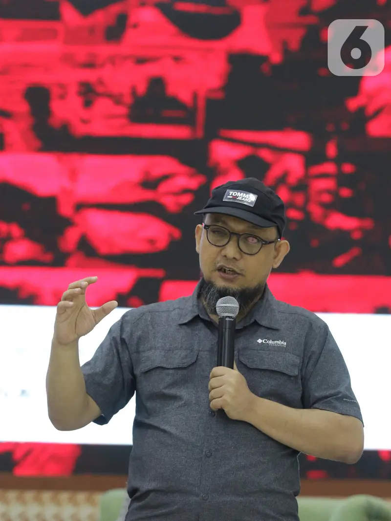 Penampilan Novel Baswedan Saat Jadi Pembicara Pada Gathering Nasional Turuntangan