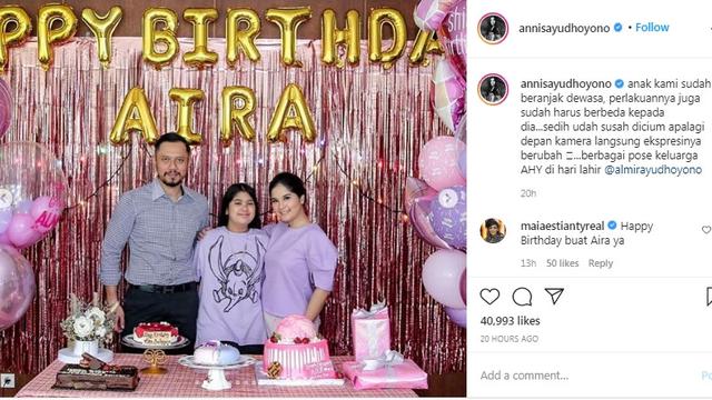 Perayaan Ulang Tahun Putri AHY dan Annisa Pohan