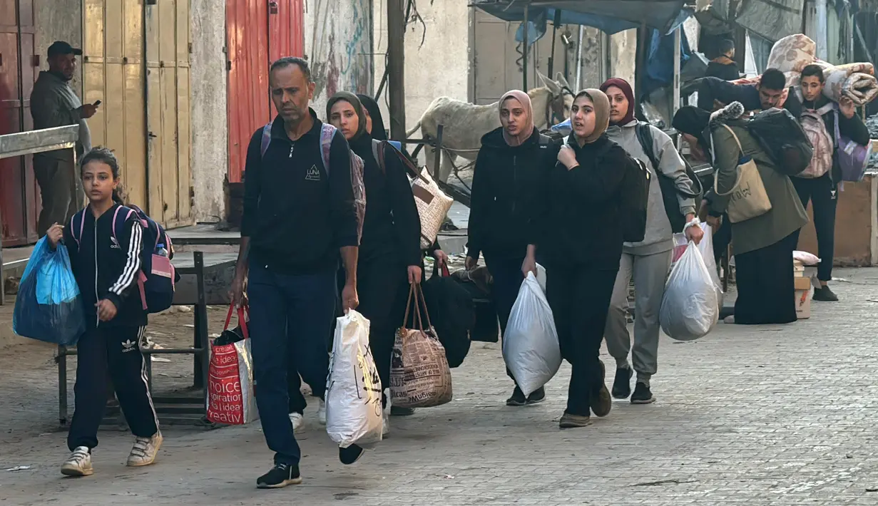 Kantor media pemerintah daerah setempat mengatakan serangan Israel tersebut menewaskan sedikitnya 73 warga Palestina. (Islam AHMED/AFP)