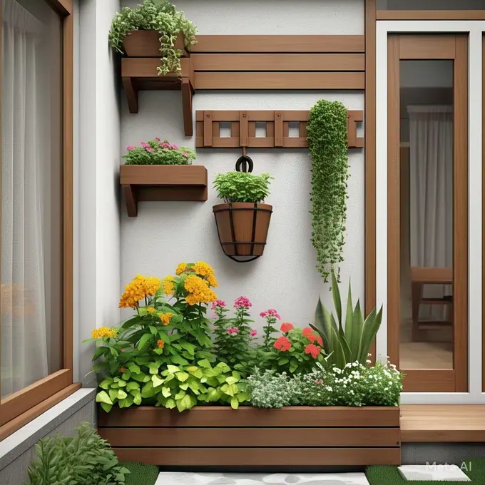 Desain Rumah Lantai 1 dengan Taman Kecil