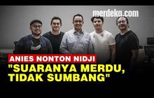 VIDEO: Anies Ajak Komika Marshel Widianto Uji Coba Stadion JIS Sambil Nonton Nidji