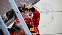 Leclerc selisih 31 poin dari Max Verstappen yang berada di puncak klasemen sementara F1 musim 2024. (ANDREJ ISAKOVIC/AFP)
