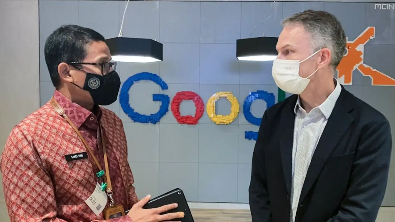 Menparekraf mengunjungi Google di Singapura sebagai tindak lanjut kerja sama Pelatihan dan tren pencarian destinasi (Dok. Kemenparekraf)