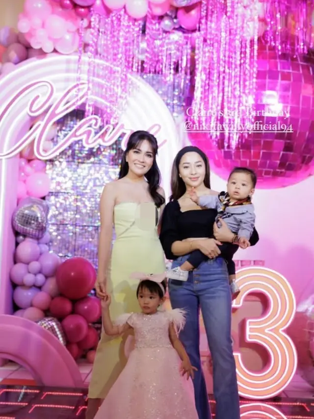 Meriahnya pesta ulang tahun ke-3 Claire Herbowo putri Shandy Aulia (Foto: Instagram shandyaulia)