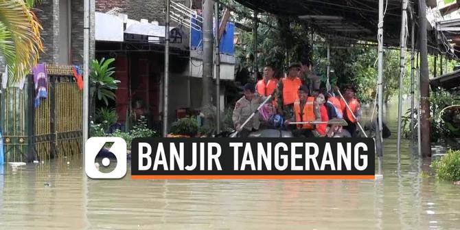 VIDEO: Pengungsi Banjir Tangerang Mengungsi ke GOR Gembor