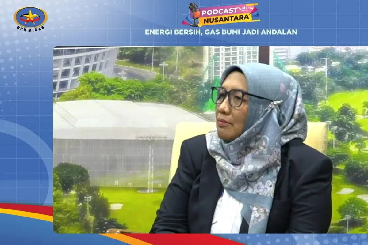Direktur Gas Bumi BPH Migas Soerjaningsih dalam dalam Podcast Nusantara dengan tema Energi Bersih, Gas Bumi Jadi Andalan, yang ditayangkan secara streaming, Jumat (20/10/2023).