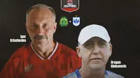 Piala Menpora - Persikabo 1973 Vs PSIS Semarang - Head to Head Pelatih (Bola.com/Adreanus Titus)