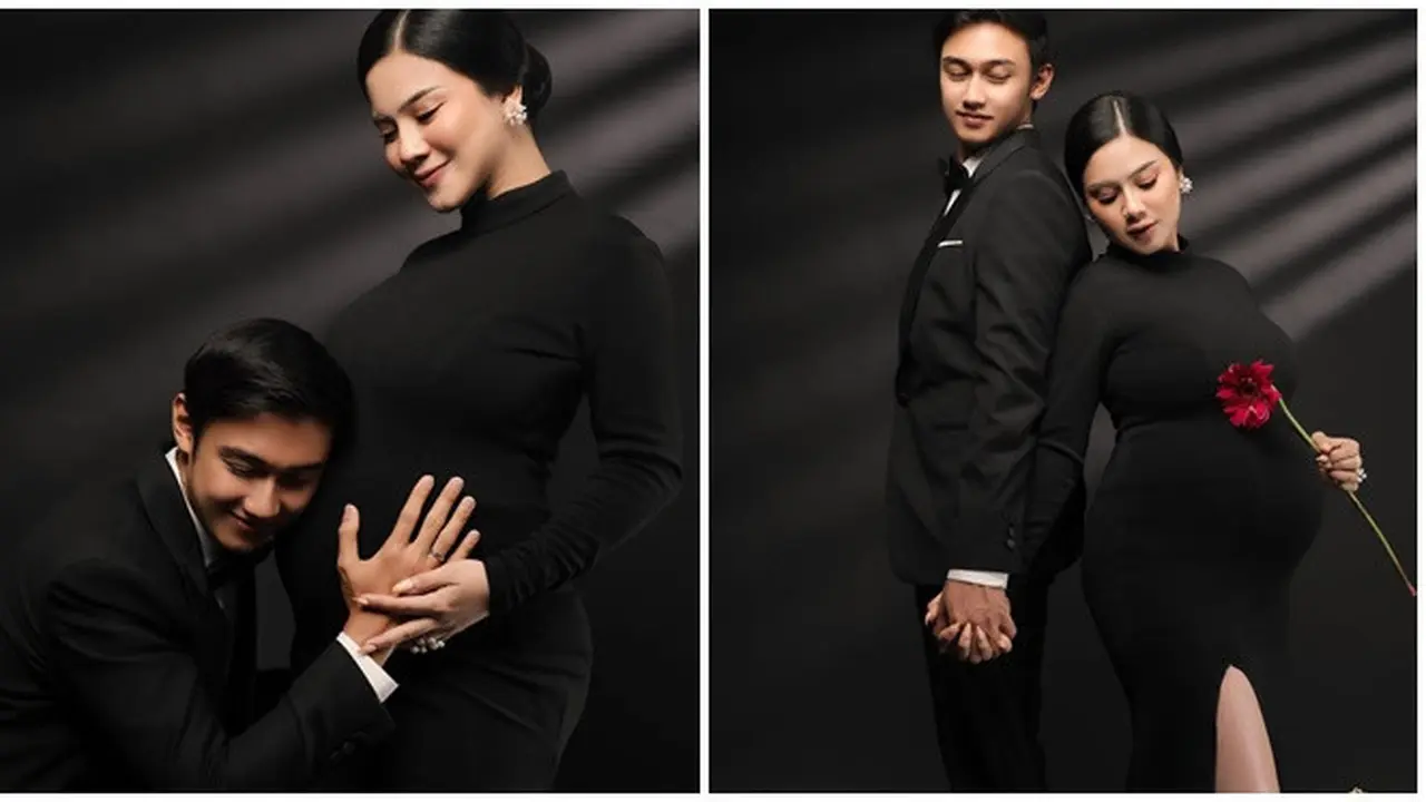 7 Potret Maternity Shoot Felicya Angelista Serba Hitam, Romantis Bareng Hito