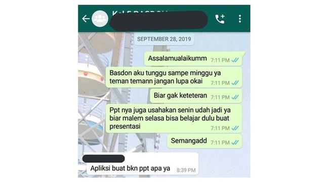 5 Chat Kerja Kelompok Ini Kasihan Banget, Bikin Geregetan
