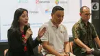 Presiden Direktur PT Astra Welab Digital Arta, Rina Apriana saat konferensi pers Maucash mengenai enam anggota AFPI yang sukses berintegrasi pada layanan Fintech Data Center (FDC) di Jakarta, Rabu (5/2/2020). Maucash terintegrasi dengan yang dikelola AFPI. (Liputan6.com/Fery Pradolo)