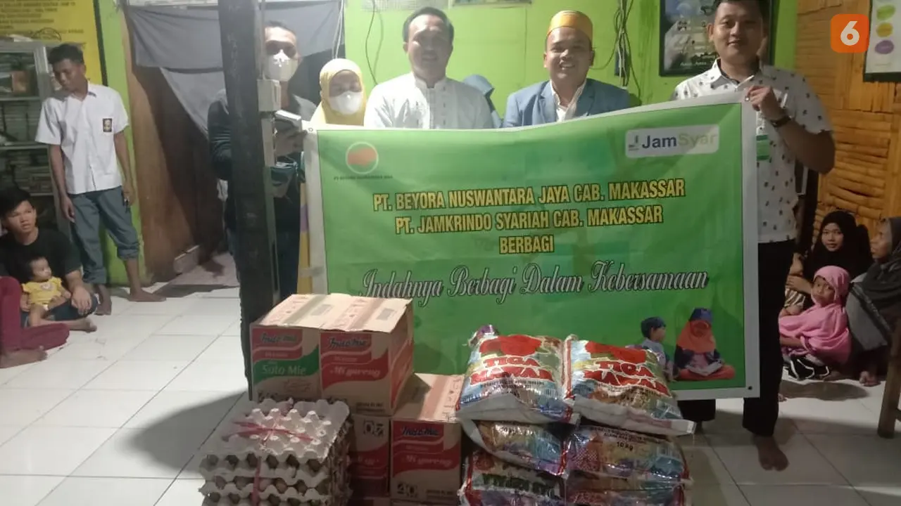 PT Beyora Nuswantara Jaya, anak perusahaan PT Jamkrindo punya cara sendiri berbagi di tengah pandemi Covid-19 (Liputan6.com/Ahmad Yusran)