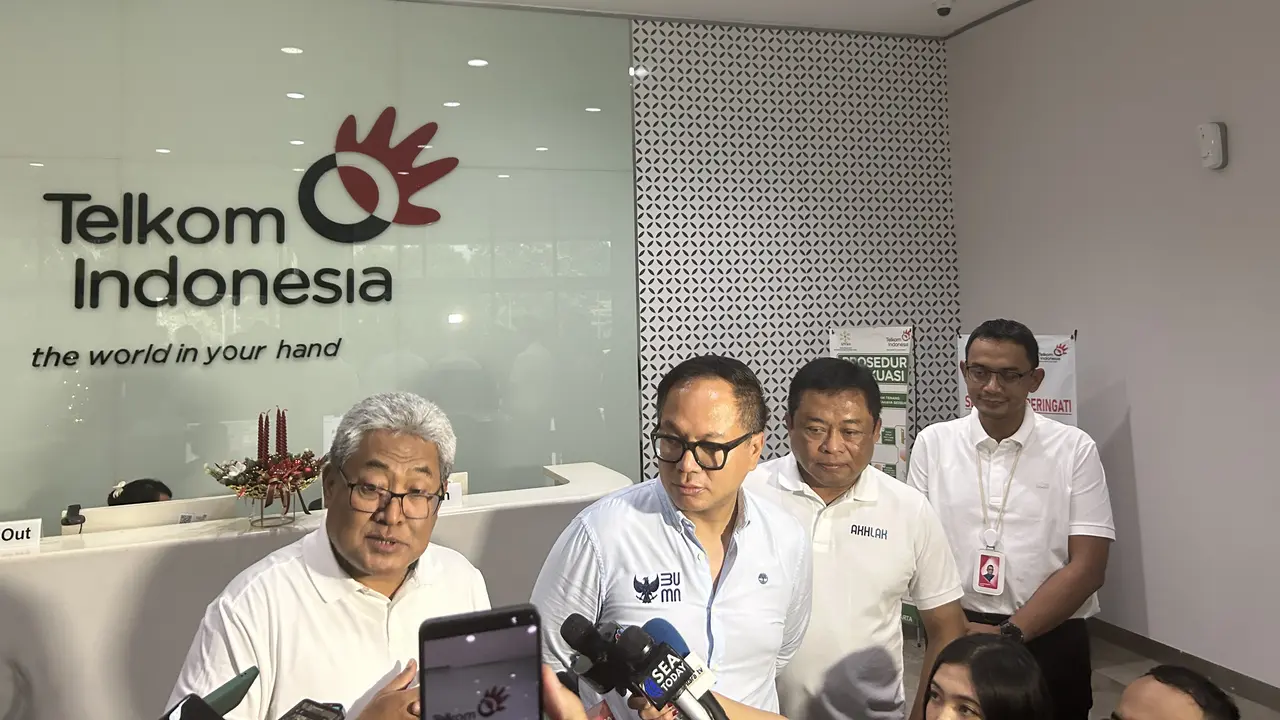 Menyambut momen tahun baru 2024, PT Telkom Indonesia (Persero) Tbk (TLKM) atau Grup Telkom optimistis trafik jaringan bisa meningkat. (Foto: Liputan6.com/Elga N)