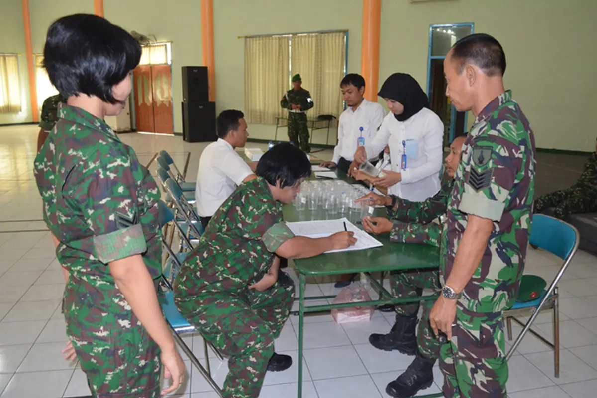 Cegah Penggunaan Narkoba, Korem TNI Gelar Tes Urine Mendadak