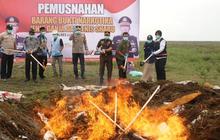 Polisi Musnahkan 47.000 Lebih Tanaman Ganja Tumbuh di Lereng Gunung Semeru