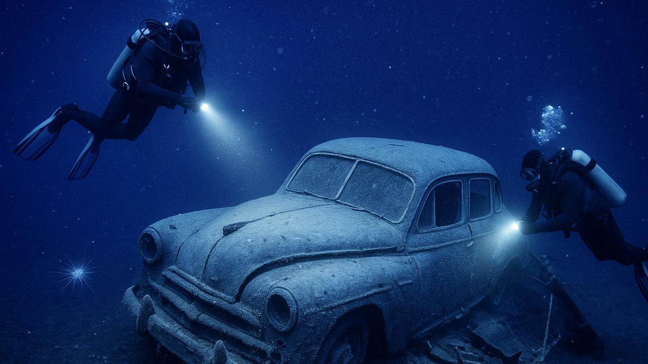 Mobil 1940-an Masih Utuh di Dasar Laut, Terkubur Bersama Kapal Induk AS