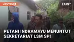 Puluhan petani Desa Sukamulya, Indramayu, mendatangi sekretariat LSM SPI, Rabu (18/12/2024). Mereka menuntut sekretariat SPI ditutup dan menghentikan aktivitas di wilayah desa tersebut