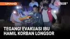 Evakuasi dramatis terjadi di Kecamatan Talamau, Pasaman Barat, Sumatera Barat, ketika petugas gabungan bersama relawan dan warga mengevakuasi seorang ibu hamil yang akan melahirkan.