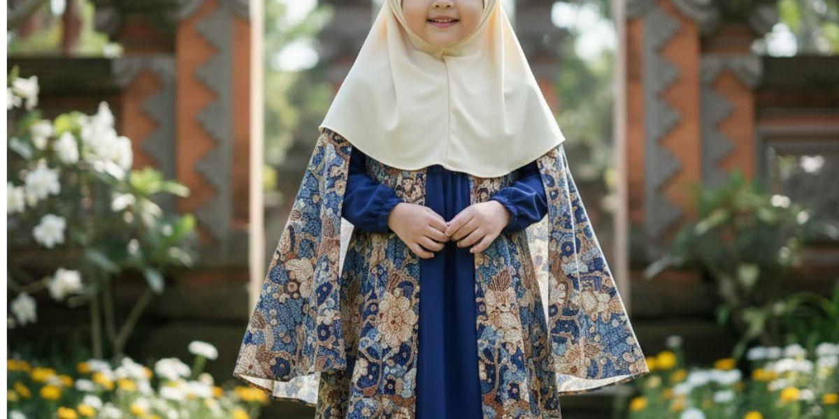 Ilustrasi Gamis Batik Anak