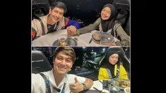 Lesti Kejora - Rizky Billar dan Ria Ricis - Teuku Ryan saat dinner di tempat yang sama. (Foto: Instagram/ riaricis1795 dan rizkybillar)
