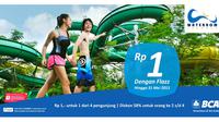 Anda bisa mendapatkan promo menarik berwisata ke Waterbom Jakarta cuma Rp 1 ini hingga 31 Mei 2015.