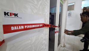 Ruangan di Dinas Kesehatan Lampung Tengah yang beberapa waktu lalu disegel oleh satgas KPK terkait korupsi fee proyek Bupati Ardito Wijaya. Foto : (Liputan6.com/Ardi).