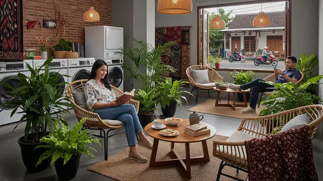 10 Desain Kombinasi Warung Kopi dan Laundry di Teras Rumah, Ini Estimasi Modal Awal