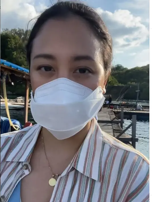 "Ketika dia (lumba-lumba yang mengalami kerusakan gigi) di hotel, di dalam kolam yang ada klorinnya, giginya ya kena klorin (rusak)," jelas Sherina Munaf. (Instagram/sherinasinna)