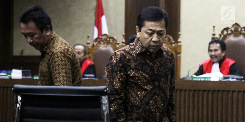 Akhirnya, Setya Novanto Hadiri Persidangan Kasus e-KTP