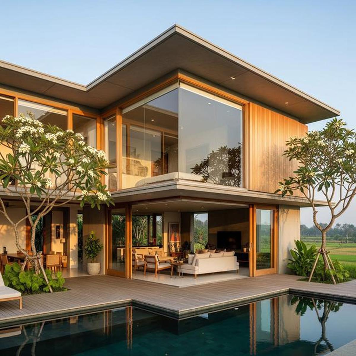 7 Gambar Rumah Minimalis Bentuk L Tampak Depan dengan Sentuhan Modern Tropis di 2025
