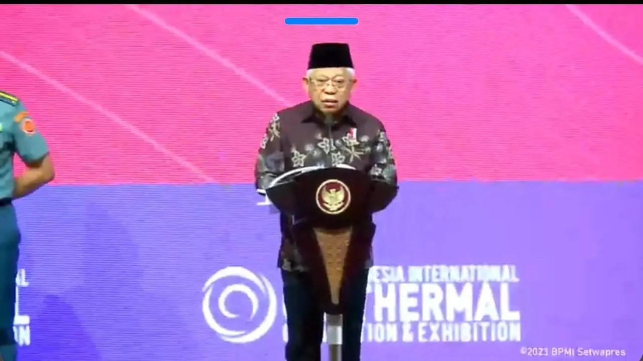 Wakil Presiden Ma'ruf Amin menyebut pemerintah menargetkan ada pembangkit listrik tenaga panas bumi yang terpasang sebesar 60 gigawatt (GW) di 2060 mendatang.