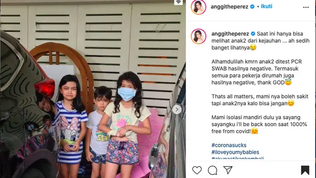 Nia Anggia, Adik Mendiang Julia Perez Positif Covid-19. (instagram.com/anggitheperez)