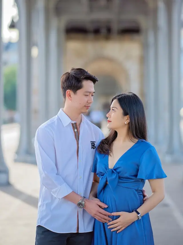 7 Potret Maternity Shoot Valencia Tanoe dan Kevin Sanjaya Di Paris