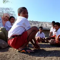 Laudya Cynthia Bella di lokasi syuting film Aisyah Biarkan Kami Bersaudara. Foto: Instagram (@hamdhanikoestoro)