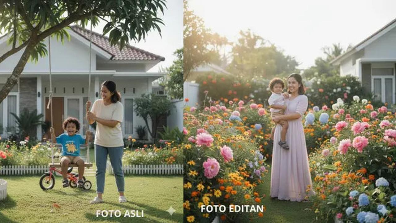 7 Prompt Gemini AI Viral Edit Foto Ibu dan Anak yang Masih Kecil ala Photoshoot