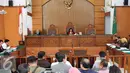 Suasana sidang praperadilan yang perdana di Pengadilan Negeri Jakarta Selatan (PN Jaksel) terkait penetapan tersangka oleh Kejati DKI Jakarta, Senin (27/7/2015). (Liputan6.com/Helmi Afandi)